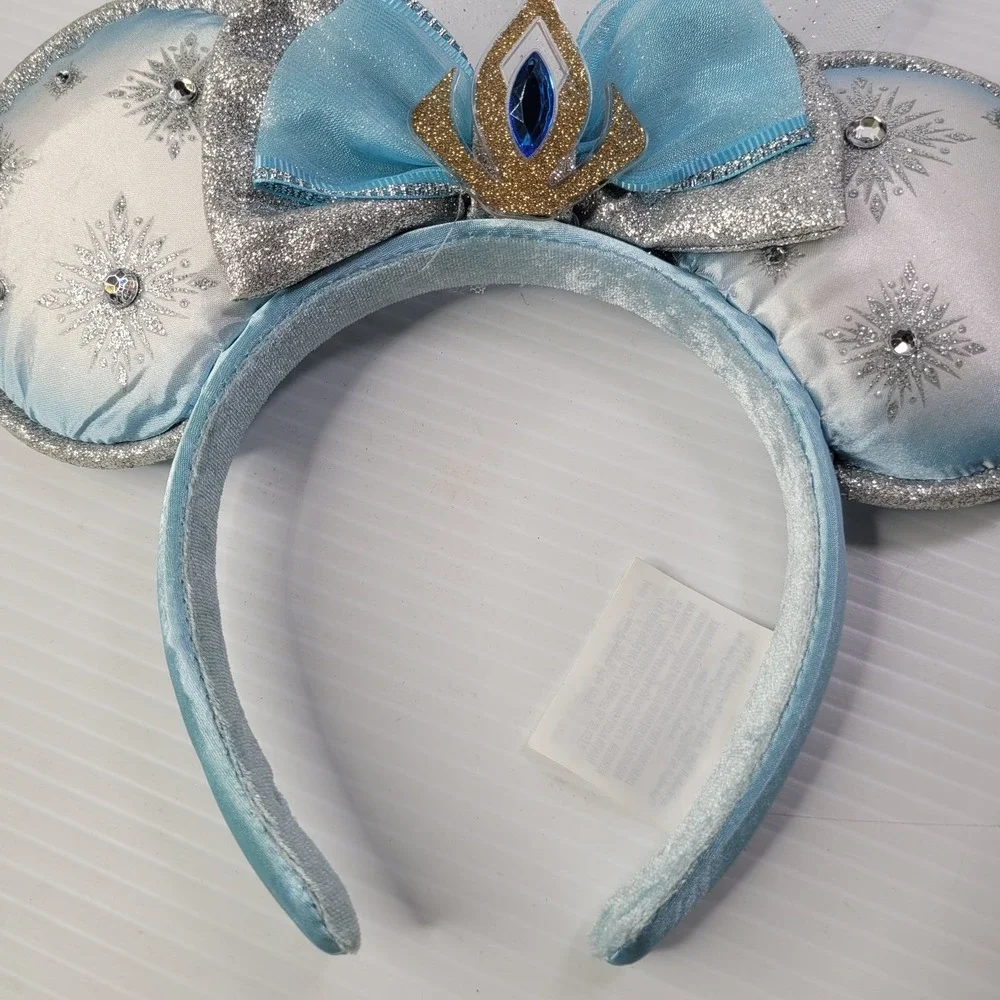 Disney Parks Frozen Elsa Minnie Mouse Rhinestones & Vail Ear Headband